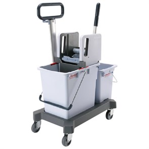 {{photo.Alt || photo.Description || 'Тележка уборочная VILEDA, 2 съемных ведра 25 л+10 л, платформа, с транспортной ручкой, вертикальный отжим, 149099'}}