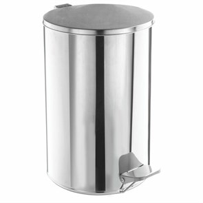 {{photo.Alt || photo.Description || 'Ведро мусорное с педалью 10 литров, УСИЛЕННОЕ, кольцо под мешок, хром, нержавеющая сталь, ТИТАН'}}