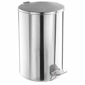 {{photo.Alt || photo.Description || 'Ведро мусорное с педалью 20 литров, УСИЛЕННОЕ, кольцо под мешок, хром, нержавеющая сталь, ТИТАН'}}