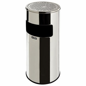 {{photo.Alt || photo.Description || 'Урна с пепельницей 27 литров, 600х250 мм, нержавеющая сталь, зеркальная, LAIMA PROFESSIONAL, 606299'}}