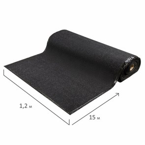 {{photo.Alt || photo.Description || 'Коврик дорожка ворсовый влаго-грязезащита 1,2х15 м, толщина 7 мм, черный, В РУЛОНЕ, LAIMA, 602883'}}