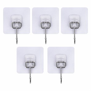 {{photo.Alt || photo.Description || 'Крючки самоклеящиеся универсальные 7х7 см, КОМПЛЕКТ 5 шт., сталь + ПВХ, LAIMA Home, 608790'}}