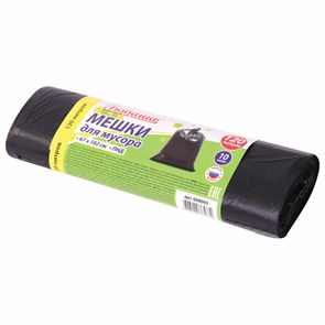 {{photo.Alt || photo.Description || 'Мешки для мусора 120 л черные, в рулоне 10 шт., ПНД 11 мкм, 67х102 см, ЛЮБАША, 608093'}}