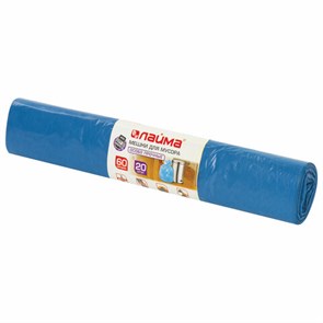 {{photo.Alt || photo.Description || 'Мешки для мусора 60 л синие в рулоне 20 шт. особо прочные, ПВД 30 мкм, 60х70 см, LAIMA, 601382'}}