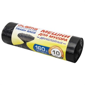 {{photo.Alt || photo.Description || 'Мешки для мусора LAIMA &quot;ULTRA&quot; 160 л черные, рулон 10 шт. прочные, ПВД 30 мкм, 90х120 см, 607694'}}