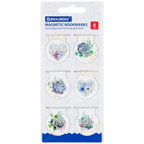 {{photo.Alt || photo.Description || 'Закладки для книг МАГНИТНЫЕ, &quot;FLOWERS&quot;, набор 6 шт., 32х28 мм, BRAUBERG, 113168'}}