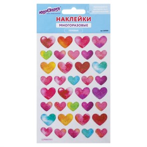 {{photo.Alt || photo.Description || 'Наклейки гелевые &quot;Сердца&quot;, многоразовые, с блестками, 10х15 см, ЮНЛАНДИЯ, 661830'}}