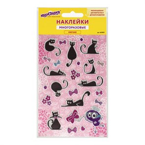 {{photo.Alt || photo.Description || 'Наклейки зефирные &quot;Кошки&quot;, многоразовые, с блестками, 10х15 см, ЮНЛАНДИЯ, 661825'}}