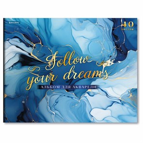 {{photo.Alt || photo.Description || 'Альбом для акварели А3, 40 л., бумага 200 г/м2, склейка, обложка картон, фольга, BRAUBERG, &quot;Мрамор&quot;, 107128'}}