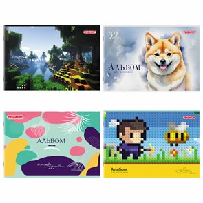 {{photo.Alt || photo.Description || 'Альбом для рисования А4, 32 листа, скоба, обложка офсет, ПИФАГОР, 203х288 мм, &quot;МИКС-2&quot;, 107110'}}