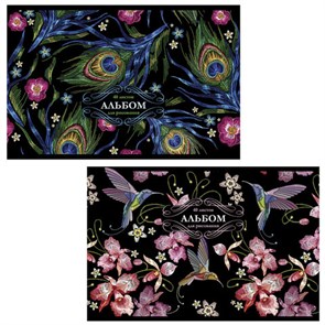 {{photo.Alt || photo.Description || 'Альбом для рисования, А4, 40 л., скоба, тиснение фольгой, TWIN, ПЗБМ, 205х295 мм, &quot;Японская вышивка&quot; (2 вида), 046795'}}