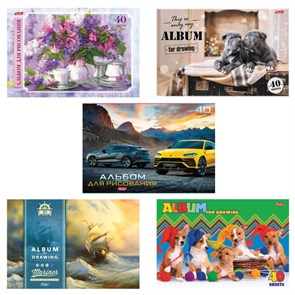 {{photo.Alt || photo.Description || 'Альбом для рисования, А4, 40 листов, скоба, обложка картон, HATBER, 205х290 мм, &quot;Ассорти&quot;, 051869, 40А4В'}}