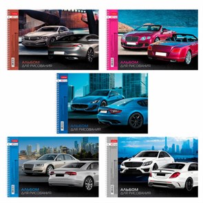 {{photo.Alt || photo.Description || 'Альбом для рисования, А4, 40 листов, спираль, обложка картон, HATBER, 205х300 мм, &quot;Престижные авто&quot; (5 видов), 004146, 40А4Всп'}}