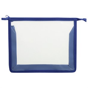 {{photo.Alt || photo.Description || 'Папка для тетрадей ПИФАГОР А5, пластик, молния сверху, прозрачная, синий, 272115'}}