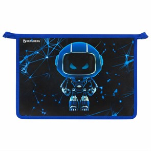 {{photo.Alt || photo.Description || 'Папка для труда на молнии BRAUBERG А4, 2 отделения, органайзер, &quot;Evil robot&quot;, 272212'}}