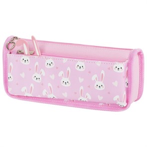 {{photo.Alt || photo.Description || 'Пенал мягкий ЮНЛАНДИЯ, 2 отделения, полиэстер, &quot;Bunnies&quot;, розовый, 21х9х6 см, 272346'}}