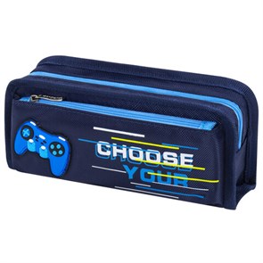 {{photo.Alt || photo.Description || 'Пенал мягкий ЮНЛАНДИЯ, 2 отделения, полиэстер, &quot;Joystick&quot;, синий, 21х6х9 см, 270274'}}