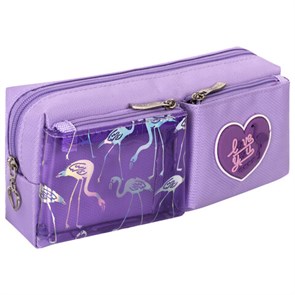 {{photo.Alt || photo.Description || 'Пенал-косметичка ЮНЛАНДИЯ, 1 отделение, 2 кармана, полиэстер, &quot;Flamingo&quot;, фиолетовый, 20х6х8 см, 270260'}}