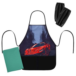 {{photo.Alt || photo.Description || 'Набор для уроков труда BRAUBERG KIDS, клеенка ПВХ, накидка фартук с нарукавниками, &quot;Red car&quot;, 272363'}}