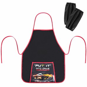 {{photo.Alt || photo.Description || 'Накидка фартук с нарукавниками для труда ПИФАГОР, 1 карман, 46х54 см, &quot;Cool wheels&quot;, 272461'}}