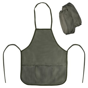 {{photo.Alt || photo.Description || 'Накидка фартук с нарукавниками для труда ПИФАГОР, 3 кармана, стандартный размер, 44x55 см, хаки, 271095'}}