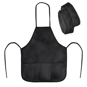 {{photo.Alt || photo.Description || 'Накидка фартук с нарукавниками для труда ПИФАГОР, 3 кармана, стандартный размер, 44x55 см, черный, 271094'}}