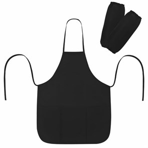 {{photo.Alt || photo.Description || 'Накидка фартук с нарукавниками для труда ПИФАГОР, 3 кармана, уменьшенный размер, 39х49 см, черный, 270921'}}