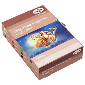 {{photo.Alt || photo.Description || 'Краски акриловые декоративные ГАММА &quot;Хобби&quot;, 12 цветов по 20 мл, в баночках, 3012198'}}