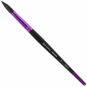 {{photo.Alt || photo.Description || 'Кисть белка, круглая № 9, BRAUBERG PREMIUM, 200978'}}