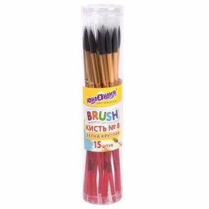 {{photo.Alt || photo.Description || 'Кисть БЕЛКА, круглая, № 8, цветная ручка, ЮНЛАНДИЯ, 201058'}}