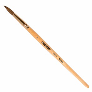 {{photo.Alt || photo.Description || 'Кисть ПИФАГОР, БЕЛКА, круглая, № 6, деревянная лакированная ручка, с колпачком, пакет с подвесом, 200820'}}