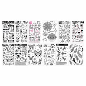 {{photo.Alt || photo.Description || 'Наклейки-тату переводные АССОРТИ, Ч/Б, 11х20 см, PY'}}