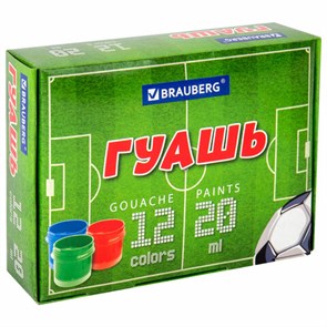 {{photo.Alt || photo.Description || 'Гуашь BRAUBERG &quot;Футбол&quot;, 12 цветов по 20 мл, 192566'}}