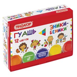 {{photo.Alt || photo.Description || 'Гуашь ПИФАГОР &quot;ЭНИКИ-БЕНИКИ&quot;, 12 цветов по 10 мл, 191330'}}