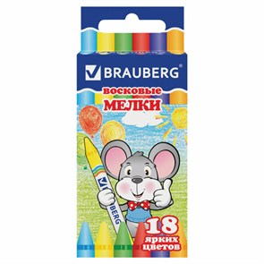 {{photo.Alt || photo.Description || 'Восковые мелки BRAUBERG, НАБОР 18 цветов, 222963'}}