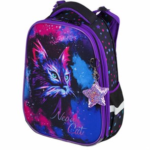 {{photo.Alt || photo.Description || 'Ранец BRAUBERG PREMIUM, 2 отделения, с брелком, &quot;Neon cat&quot;, 38х29х16 см, 271352'}}