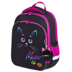 {{photo.Alt || photo.Description || 'Ранец BRAUBERG QUADRO, 3 отделения, с брелоком, &quot;Black cat&quot;, 37х28х18 см, 271358'}}