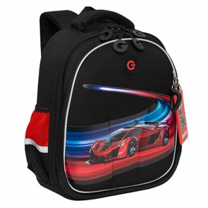 {{photo.Alt || photo.Description || 'Ранец GRIZZLY анатомическая спинка, с бейджем, для мальчиков, RACER, 36х28х20 см, RAz-487-12/1'}}