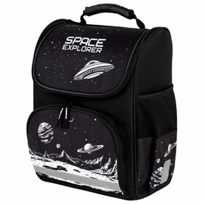 {{photo.Alt || photo.Description || 'Ранец ПИФАГОР BASIC, 1 отделение, 3 кармана, эргономичная спинка, &quot;Space invader&quot;, 35х28х18 см, 273140'}}