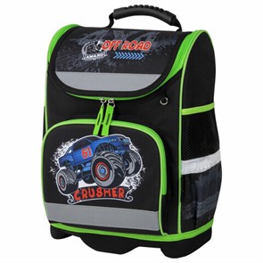 {{photo.Alt || photo.Description || 'Ранец ЮНЛАНДИЯ WISE, 1 отделение, 3 кармана, устойчивое дно, &quot;Crusher&quot;, 37x29х15 см, 271399'}}