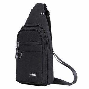 {{photo.Alt || photo.Description || 'Рюкзак однолямочный HEIKKI DRIVE (ХЕЙКИ), 2 отделения, черный, 30х17х6 см, 272539'}}