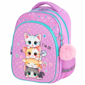 {{photo.Alt || photo.Description || 'Рюкзак BRAUBERG OPTIMA, 2 отделения, с брелоком, &quot;Funny kittens&quot;, 36х27х18 см, 273156'}}