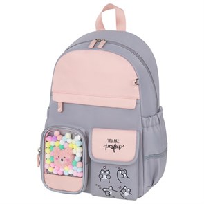 {{photo.Alt || photo.Description || 'Рюкзак BRAUBERG PASTEL с термонашивками в комплекте, &quot;Sweet paws&quot;, серый, 40х29х14 см, 272064'}}