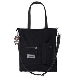 {{photo.Alt || photo.Description || 'Сумка шоппер HEIKKI EQUIP (ХЕЙКИ), канвас, карман для бутылки, 38х35 см, черный, 272442'}}