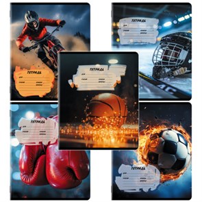 {{photo.Alt || photo.Description || 'Тетрадь 12 л. ЮНЛАНДИЯ, линия, обложка картон, SPORT, 107286'}}