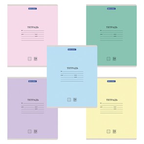 {{photo.Alt || photo.Description || 'Тетрадь 24 л. BRAUBERG КЛАССИКА NEW клетка, обложка картон, АССОРТИ (5 видов), 105702'}}