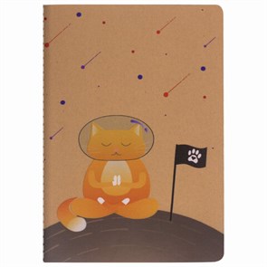 {{photo.Alt || photo.Description || 'Тетрадь 40 л. в клетку обложка КРАФТ, бежевая бумага 70 г/м2, сшивка, А5 (147х210 мм), SPACE CAT, BRAUBERG, 403762'}}