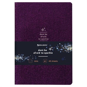 {{photo.Alt || photo.Description || 'Тетрадь 48 л. в точку обложка кожзам с блестками, сшивка, A5 (147х210мм), СИРЕНЕВЫЙ, BRAUBERG SPARKLE, 403856'}}