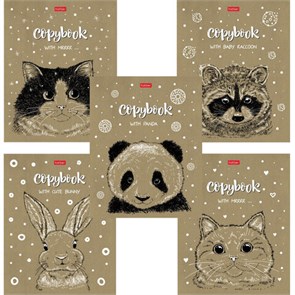 {{photo.Alt || photo.Description || 'Тетрадь А5, 48 л., HATBER, скоба, клетка, обложка крафт-картон, &quot;Милые зверьки&quot; (микс в спайке), 066339, 48Т5В1'}}