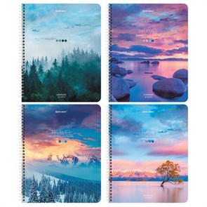 {{photo.Alt || photo.Description || 'Тетрадь А5 96 л. BRAUBERG, гребень, клетка, обложка картон, &quot;Travel&quot; (микс в спайке), 404426'}}